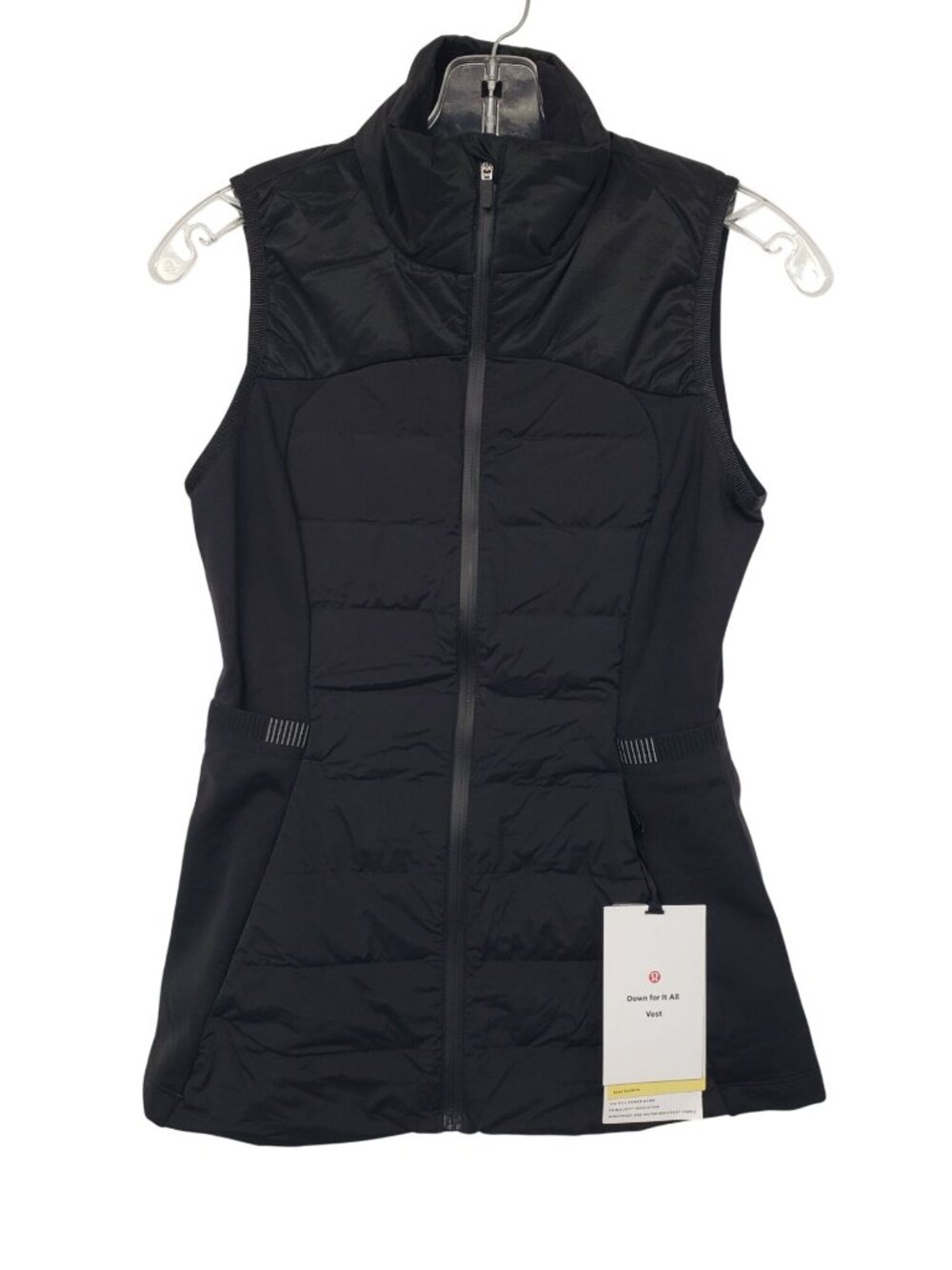NEW Lululemon Black Down for It All Full Zip Vest Goose Down Running Layer 4